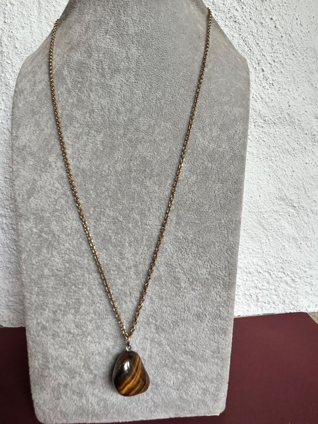 Ciondoli: Tigeraugen-Anhänger -Kette RETRO – Usato da Laufen venduto da Bellavitaboom 1