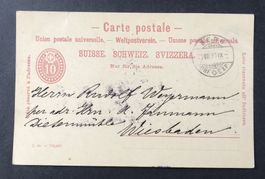 ANTIKE POSTKARTE SCHWEIZ 1891