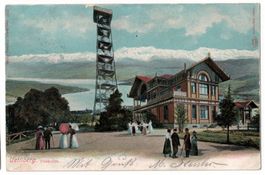 Uetliberg, Utokulm, belebt, Stabstempel, gelaufen 1904