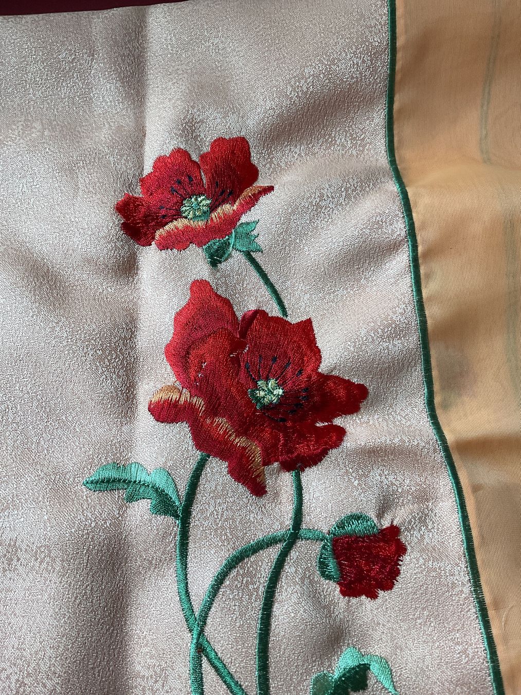 Altra biancheria da tavola: Tischdecke/Mitteldecke, Mohnblumen, orange, Polyester – Nuovo (secondo la descrizione) da Tecknau venduto da Gluschtikum 2