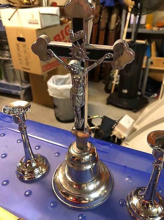Kerzenständer: Altar Silber Antik – Gebraucht aus Bülach von Buymike8 4