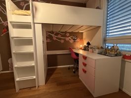 IKEA Hochbett mit Schrank, Schreibtisch & Schubladenkorpus –