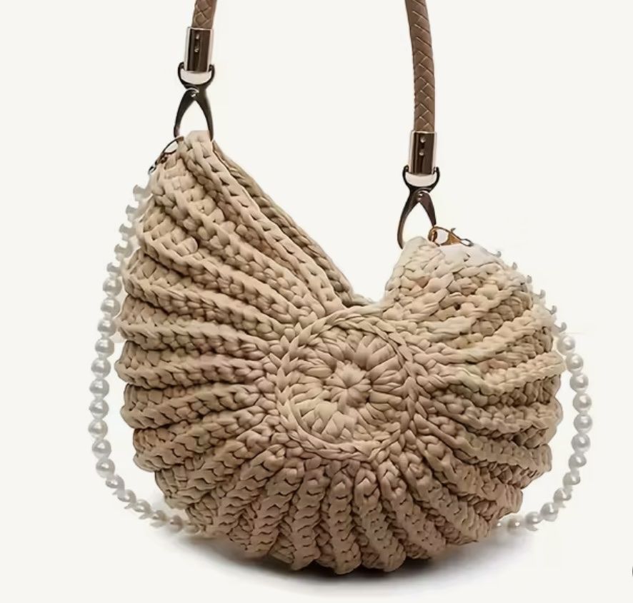 Borse: HANDTASCHE in Muschelform Perlenhenkel – Nuovo e nell'imballaggio originale da Saanen venduto da SoniaMichaela
