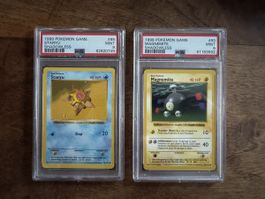 Pokemon Karten Staryu & Magnetilo Shadowless PSA 9 Mint
