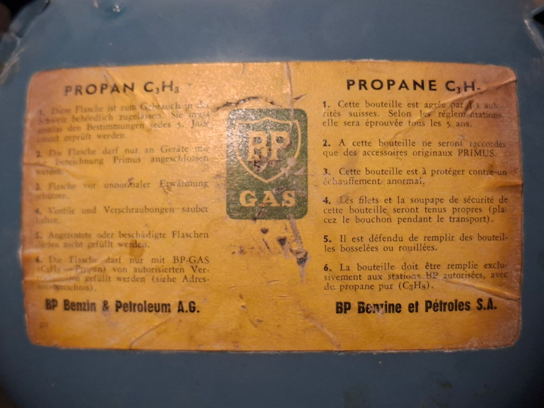Primus Apparecchiature e tecnologia a gas: Gaskartusche Primus Propangas blau gebraucht / eher selten – Usato da Othmarsingen venduto da chrampfi01 4