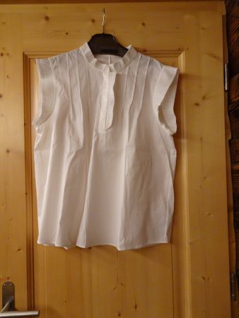 Uni weisse Bluse Baumwolle von Luisa Cerano Gr. 42 - 426300