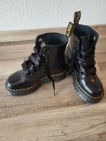Dr. Martens Molly, plateforme, cuir noir, lacets neufs