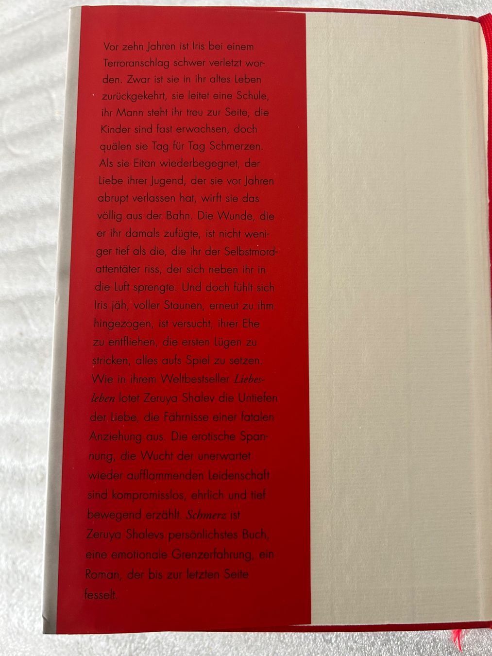 Libri: Zeruya Shalev - Schmerz – Usato da La Chaux-de-Fonds venduto da jacq_LaTsch0 1