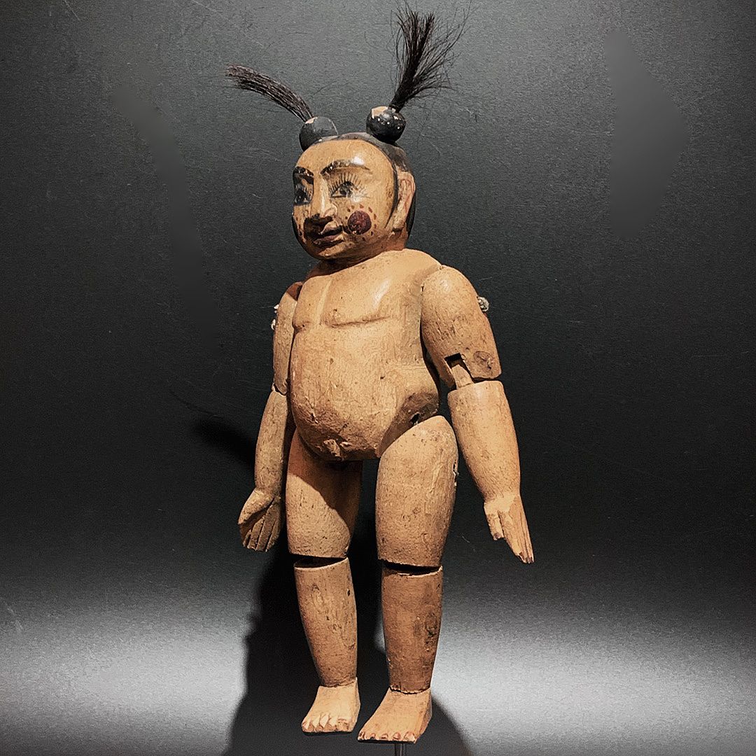 Statuette: Vintage polychrome Puppe aus Burma oder Myanmar – Usato da Luzern venduto da downtonabbey 1