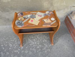table basse d'appoint années 50 relookée