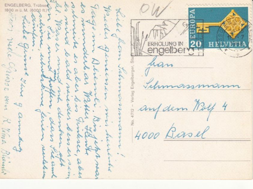 Cartoline postali: Engelberg 1968 – Usato da Bürglen TG venduto da StampGraf 1