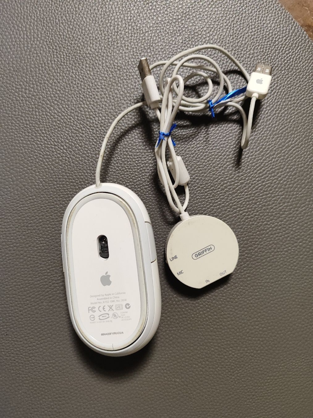 Apple Maus: Vintage Apple Mouse A1152 and Griffin iMic Adapter Combo – Defekt aus Mülligen von vagos85 2