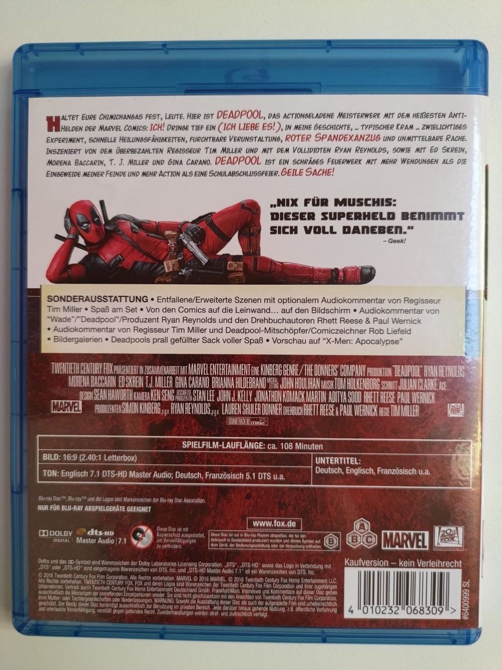 Tutti i DVDs: Deadpool – Usato da Liestal venduto da Kratzilla 2
