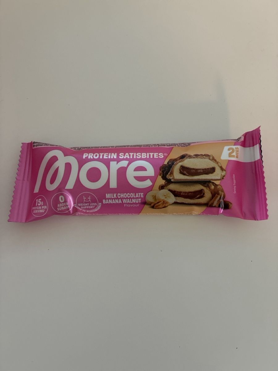 More Nutrition Cibi & Specialità: More Protein Satisbites Banane Walnuss – Nuovo e nell'imballaggio originale da Pfäffikon ZH venduto da Shona 1