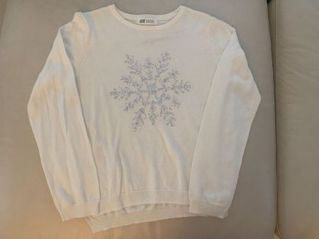 H&M Pulli Motiv Schnee gr 134-140