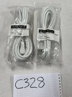 2x Verlängerungs Kabel / Stromkabel 3m weiss (C328)