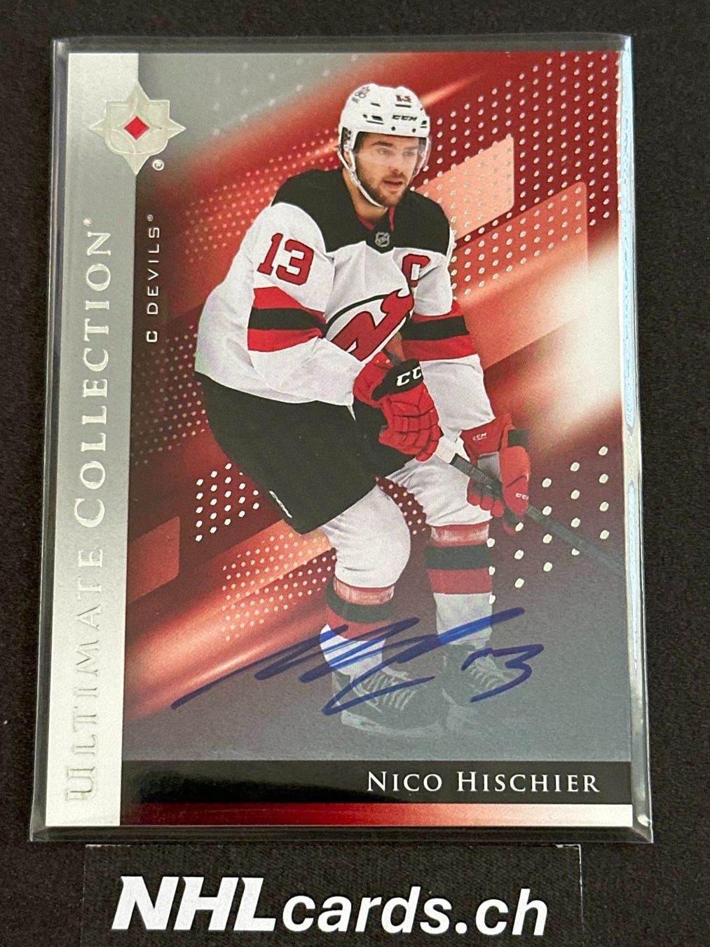 NHL Carte collezionabili: Nico Hischier NHL Ultimate Collection Auto Card – Usato da Belp venduto da nhlcards.ch