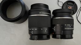 Sony A-Mount Objektive 18-55mm & 55-200mm