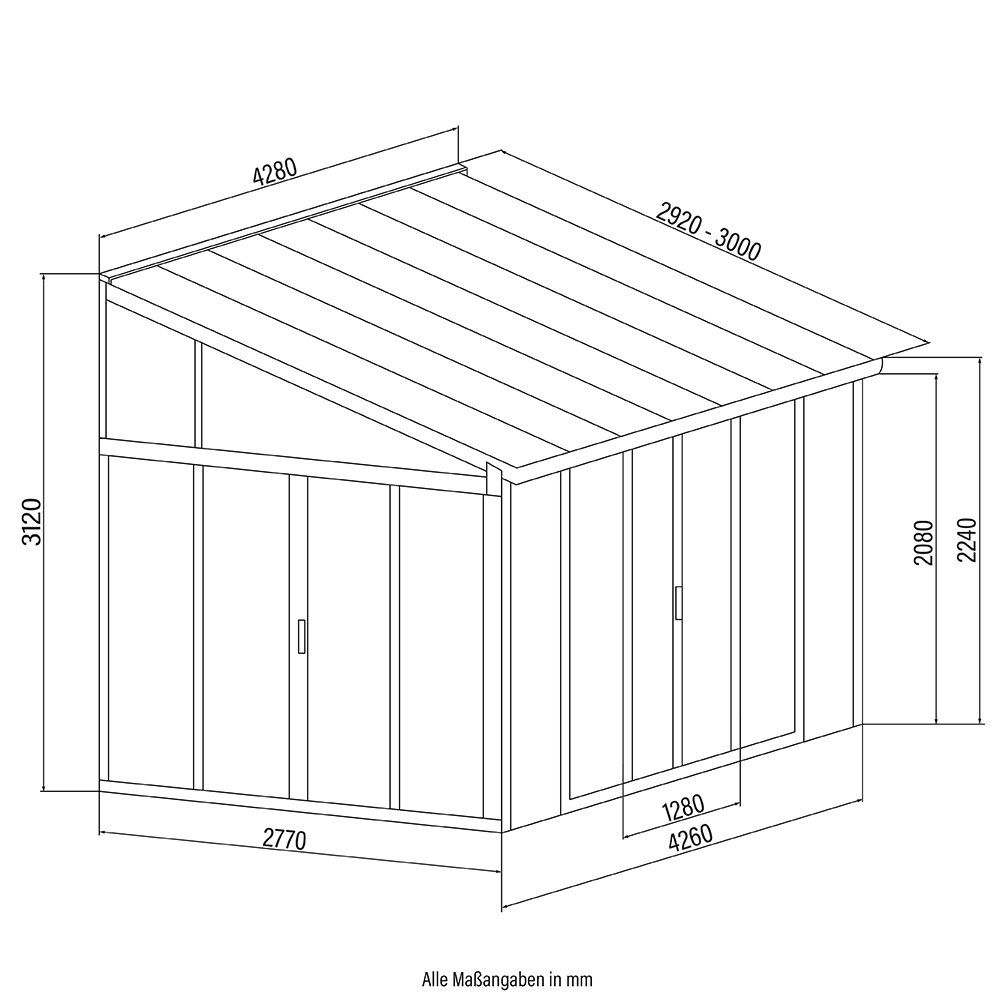 Casette da giardino & serre: 20915 - Wintergarten ZEUS Terrasse Terrassendach Anthrazit – Nuovo e nell'imballaggio originale da Wallenwil venduto da toesstal-vertrieb 5
