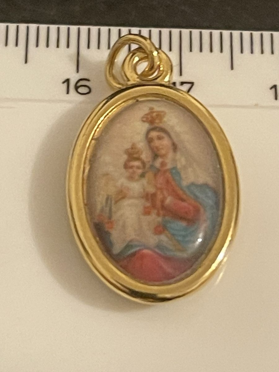 Anhänger: Pendentif ovale plaqué or avec image. religieuse – Gebraucht aus Kloten von Vermicelles