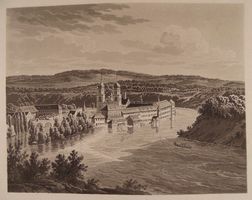 RHEINAU, AQUATINTA 1845