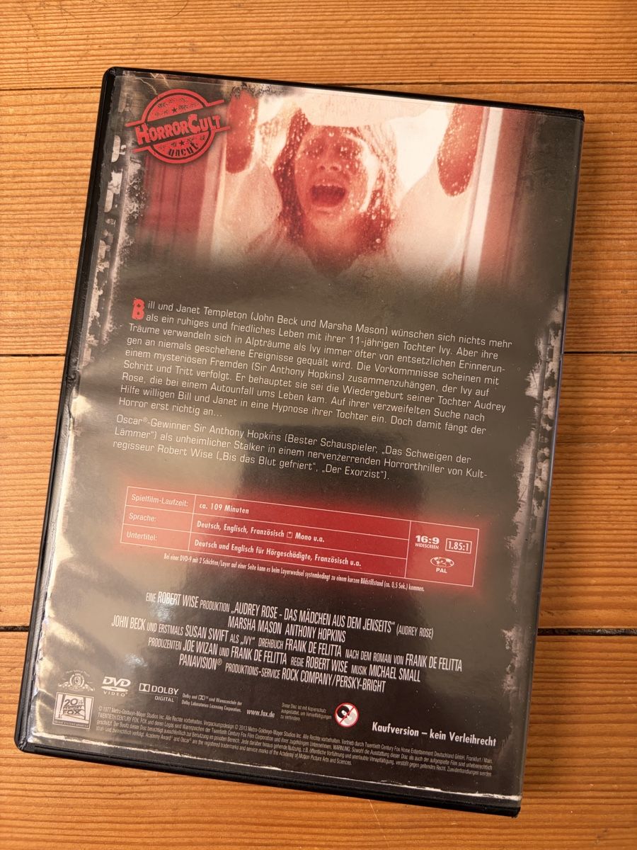 Tous les DVDs: AUDREY ROSE (1977) – D'occasion à Inkwil par RetrOhyeah_Schweiz 1