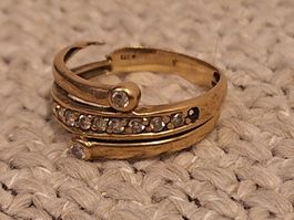 Antiker Fingerring 8K Gelbgold (punziert 333) Grösse 54