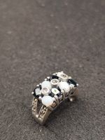 Vintage 925er Silber Ring Natur Opal Saphir Edelsteine Top