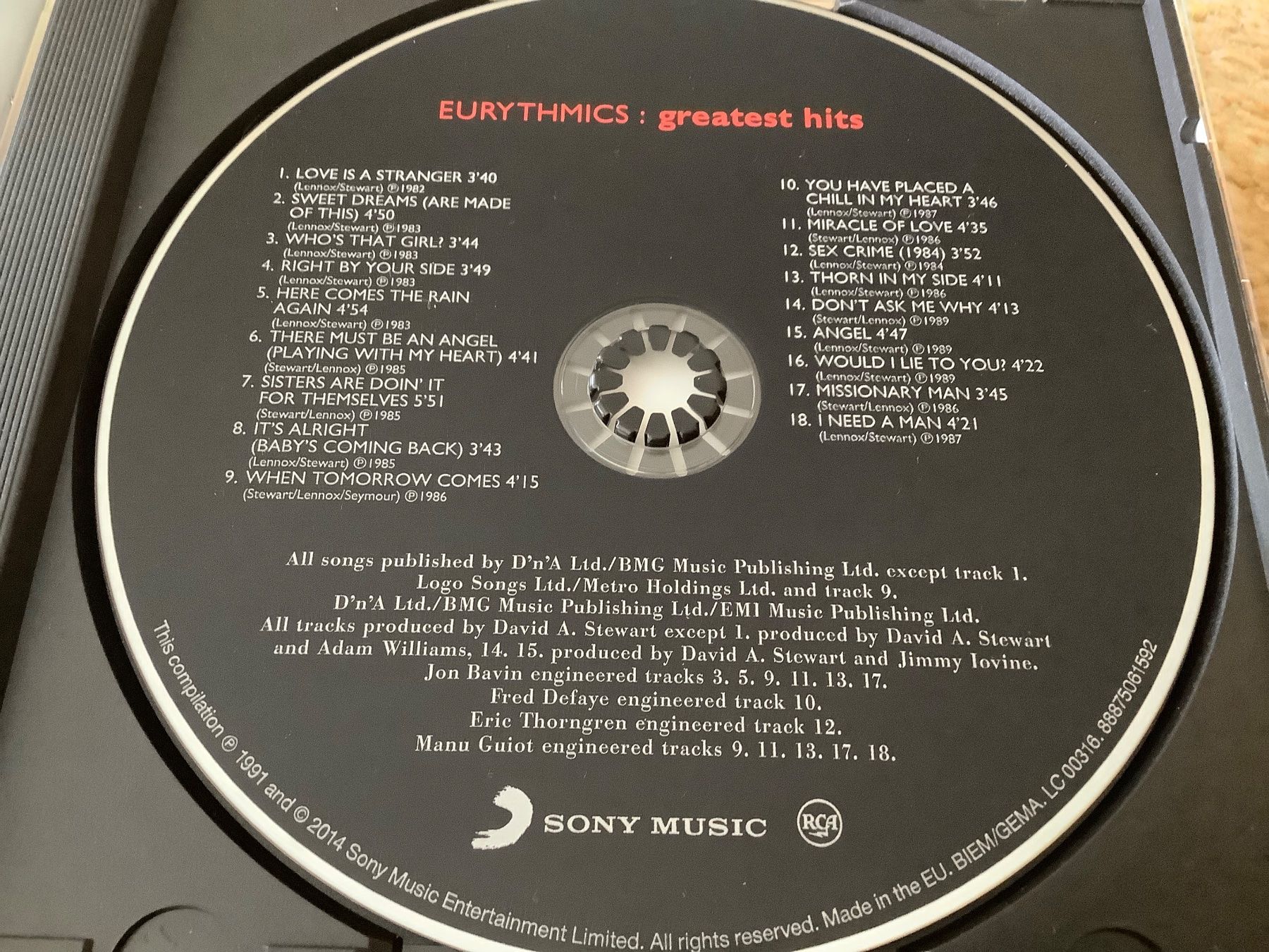 CD: Eurythmics  *  GREATEST HITS – Nuovo (secondo la descrizione) da herzogenbuchsee venduto da HIFIANER 2