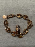 Set Armkette und Ring Rosegold Zirkonia Gr. 55 Armband