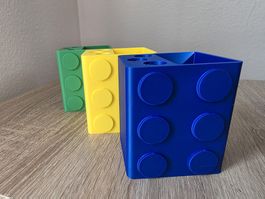 Zahnbürstenhalter, Badezimmer-Organizer im LEGO-Stil, Organi
