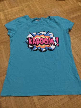 T-shirt turquoise Clockhouse - Imprimé KABOOM!