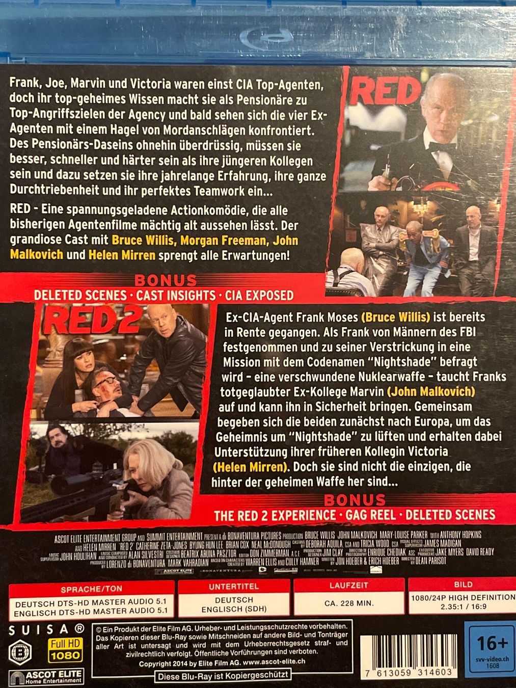 Tous les DVDs: RED / RED 2 – D'occasion à Waldenburg par Gonzo8 1