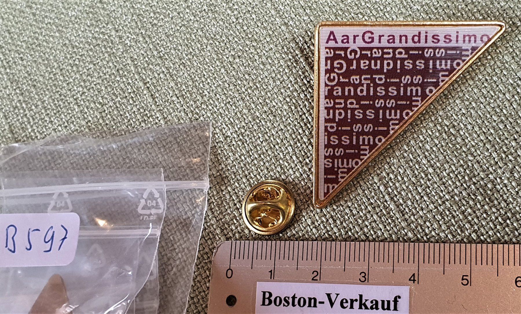 Pins: B597 - Pin Aar Grandissimo Aarau feiert – Gebraucht aus Reinach BL von Boston-Verkauf 3