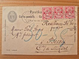 CH-Suchard NACHNAHME Karte aus 1893 Zustand gemäss Bild