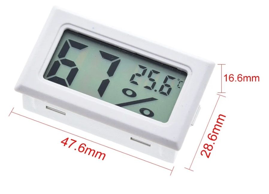 Digitales Aquarium Thermometer - Mini Hygrometer Mit LCD Display Und Saugnapf