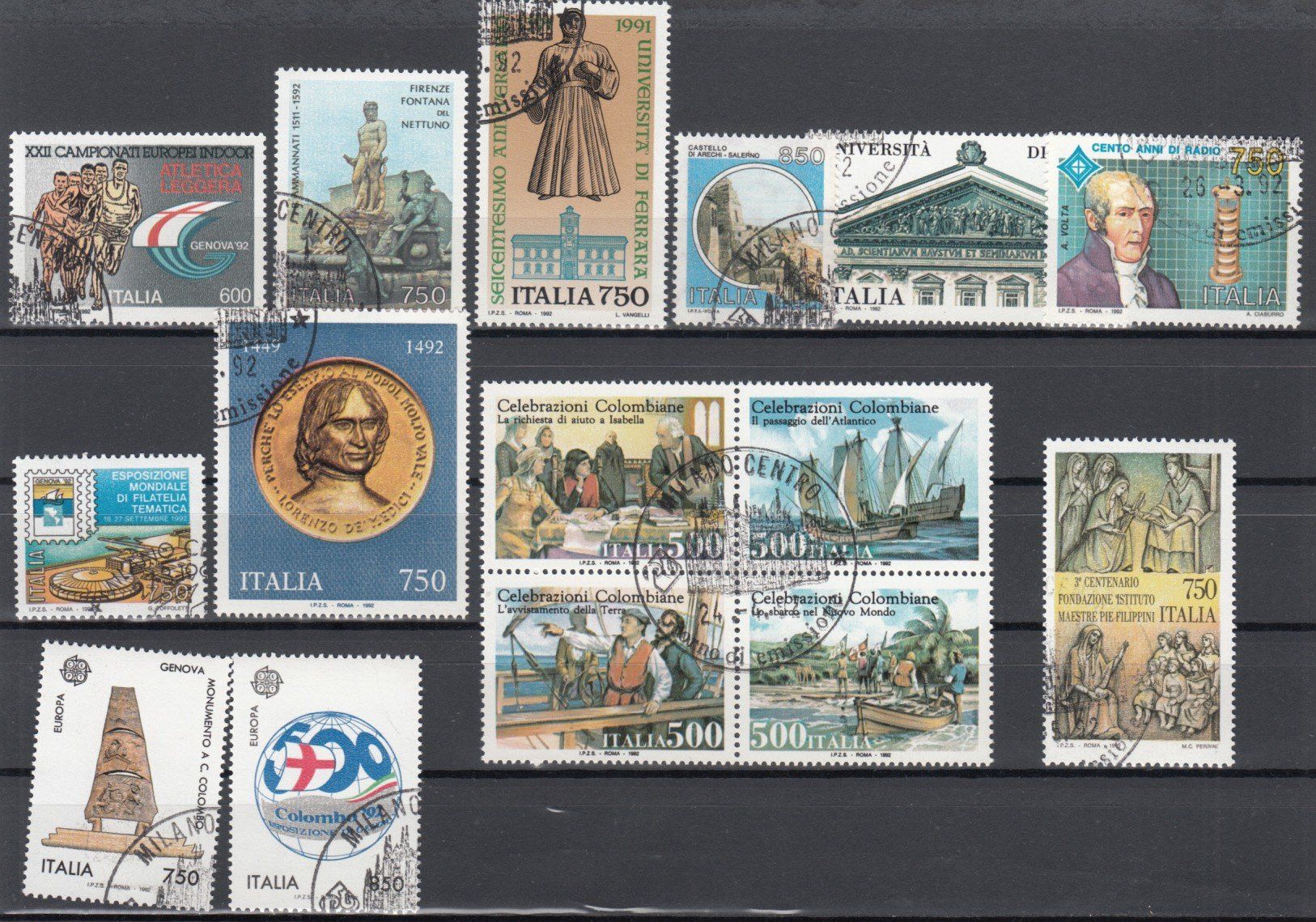 Tous les timbres: Italien 1992 mit ET – D'occasion à Bürglen TG par StampGraf 1