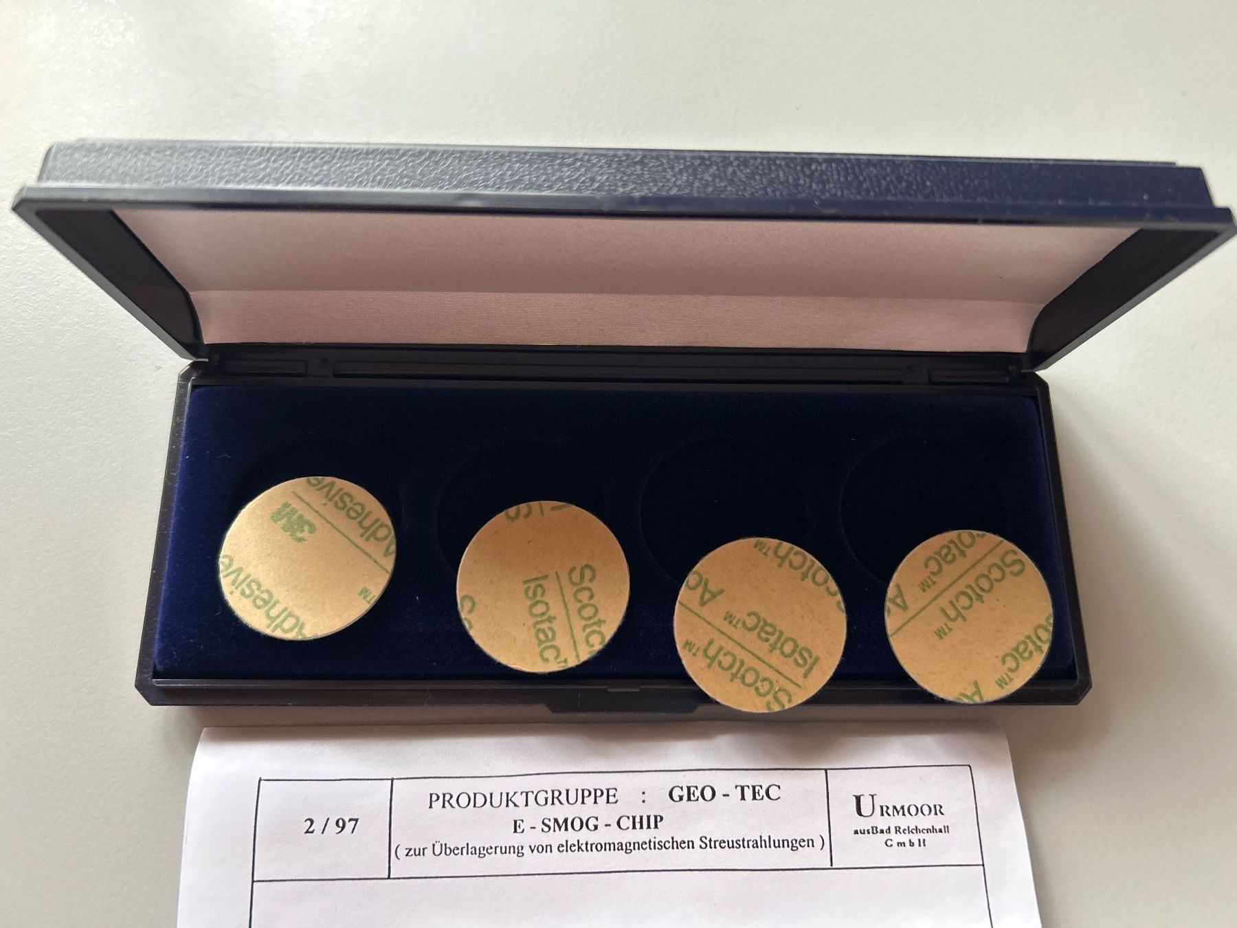 Medizinische Geräte: Urmoor GEO-TEC E-Smog-Chip, 4 Stk. Originalverpackt! – Neu und originalverpackt aus Villnachern von RicardoMary 1