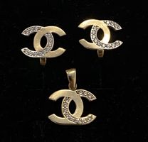 Gold Ohrringe und Anhänger C Fashion Jewellery 585(14k)