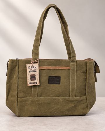 Dark Cotton Tasche Canvas olivgrün neu mit Etikett