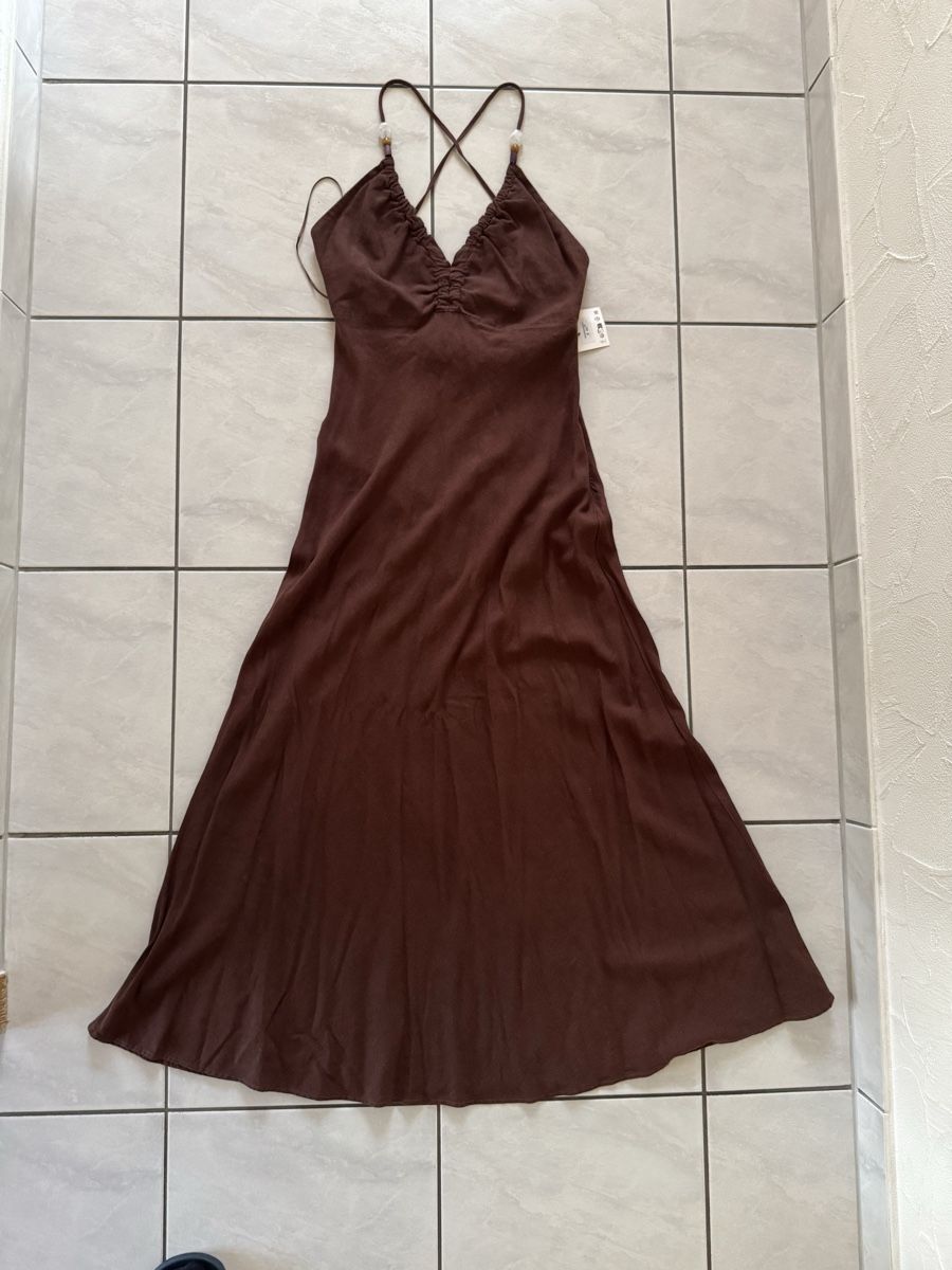 Zara Vestiti: Zara Kleid, Gr. S, Braun – Nuovo e nell'imballaggio originale da Hergiswil NW venduto da kaufe_bei_kaufmann 4