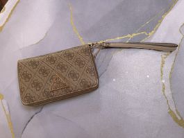 Portefeuille Guess marron logo femme, bon état