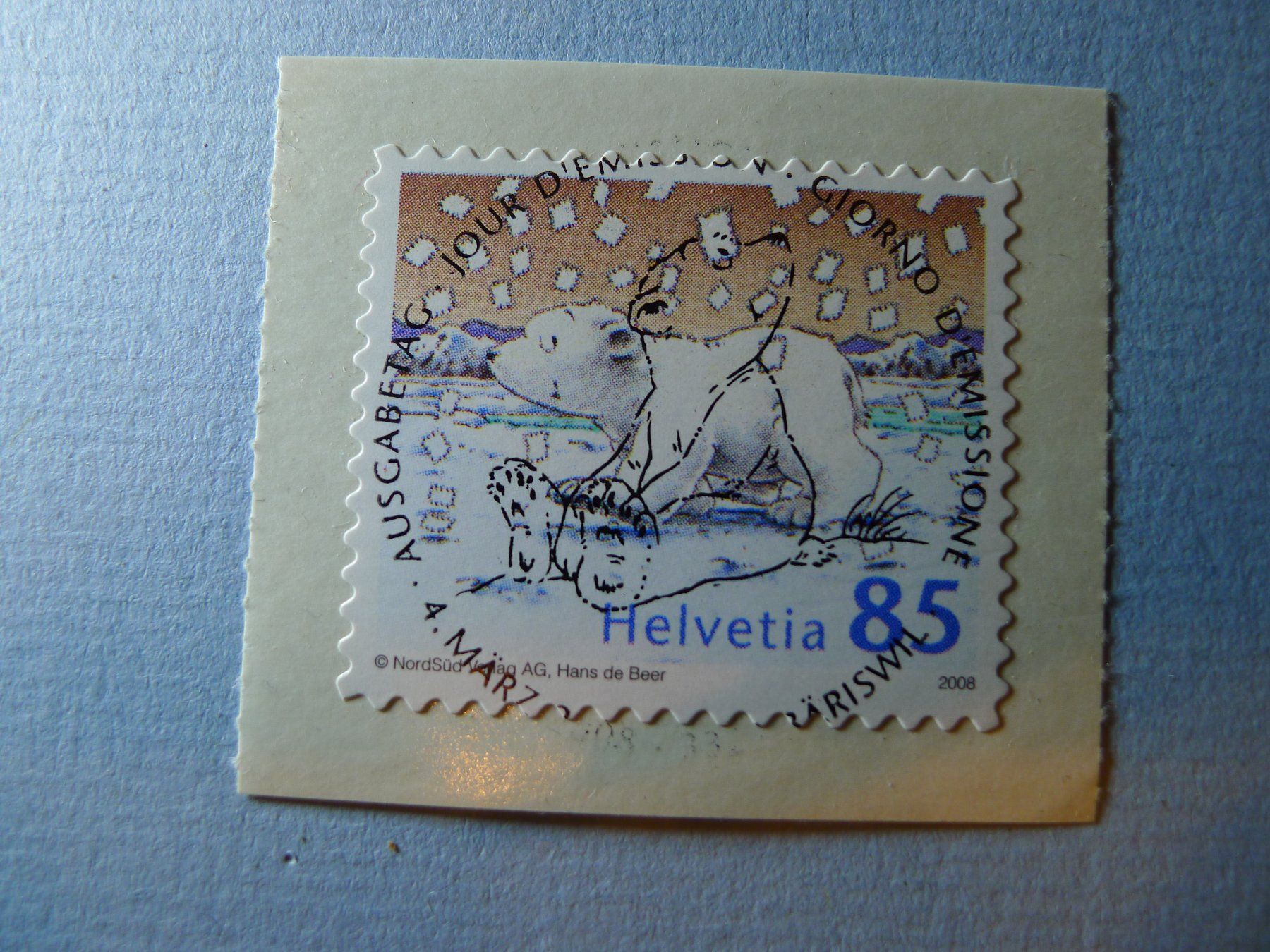 Alle Briefmarken: 2008 Sondermarke der kleine Eisbär 1262 – Gebraucht aus Dagmersellen von sli72