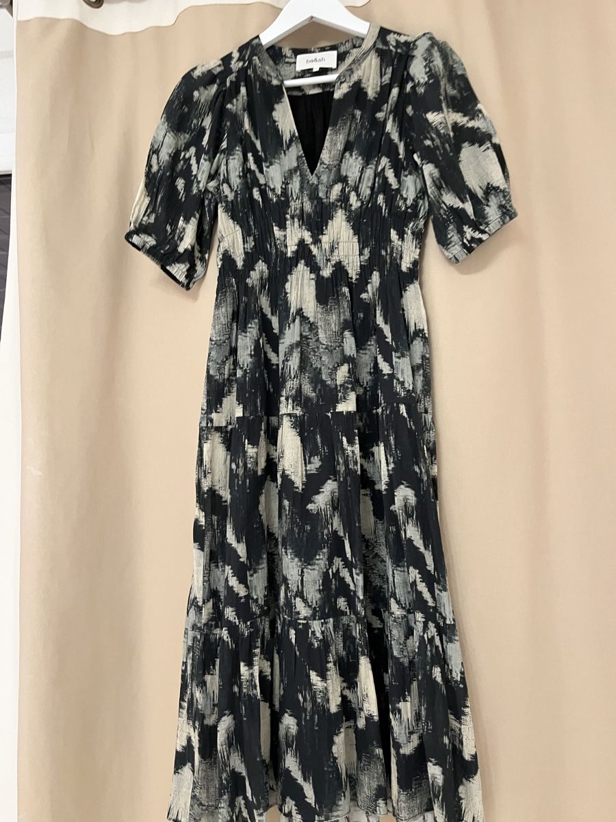 Ba&Sh Vestiti: Robe ba&sh imprimé noir blanc gris taille 0 – Nuovo (secondo la descrizione) da Givrins venduto da sab_k2f9 1