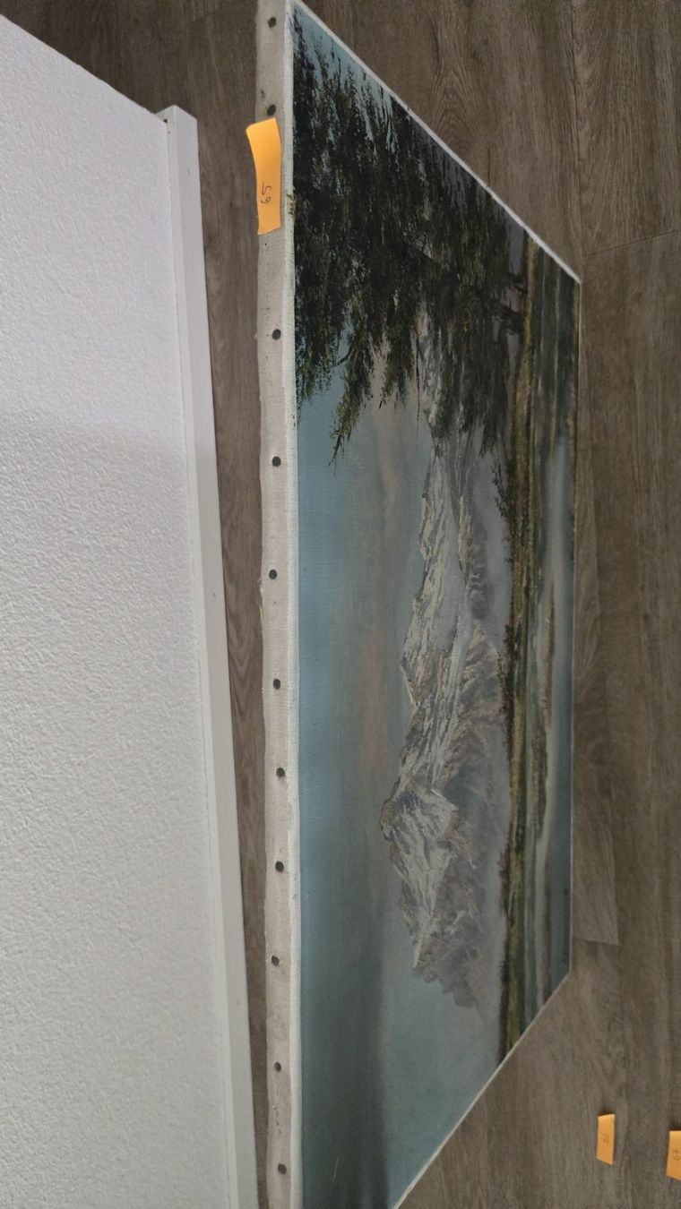Dipinti: Gemälde Berglandschaft signiert E. Bomhoure, 47cmx67cm – Usato da Kriens venduto da Buli1997 5