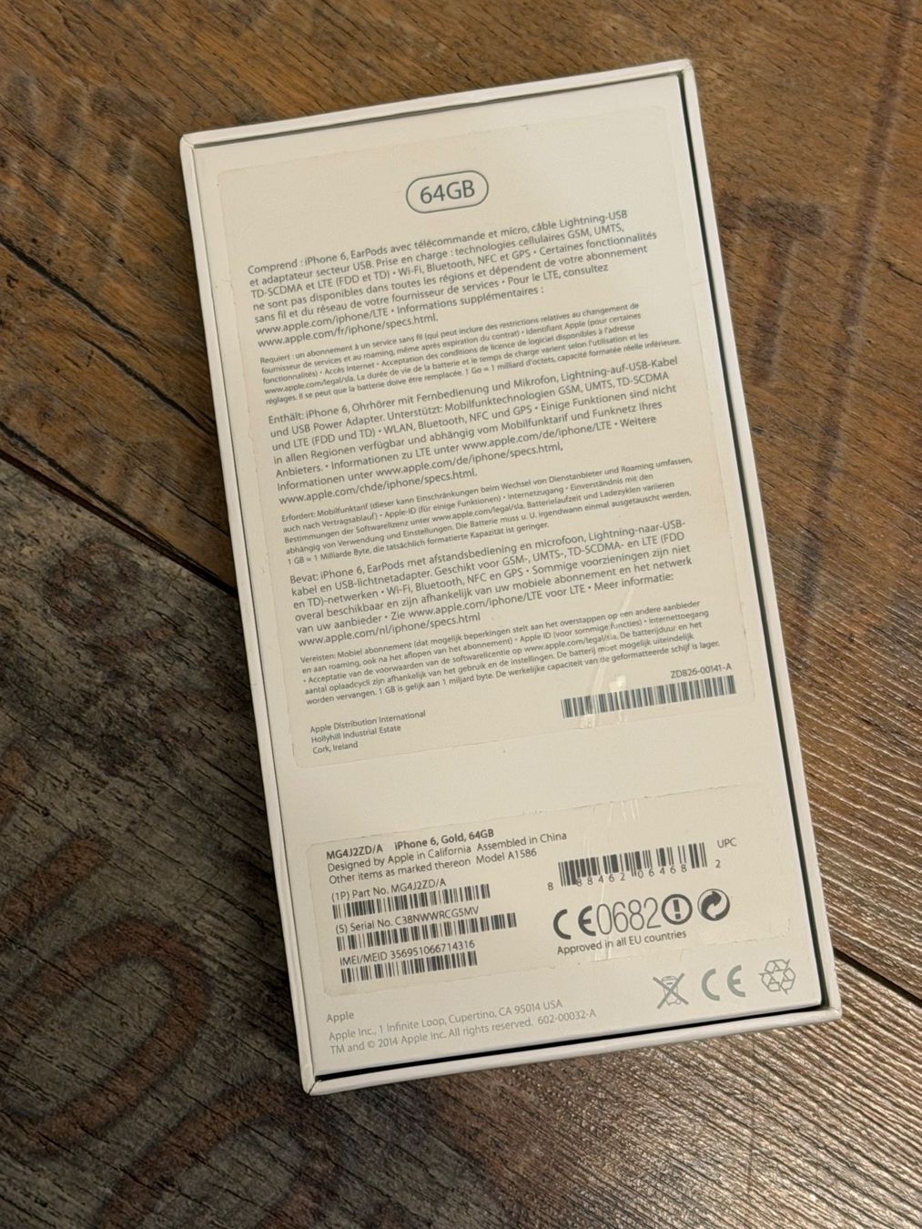 Apple Telefoni cellulari / Smartphones: iPhone 6 gold 64GB Leerverpackung – Usato da Lyssach venduto da 991.1 1