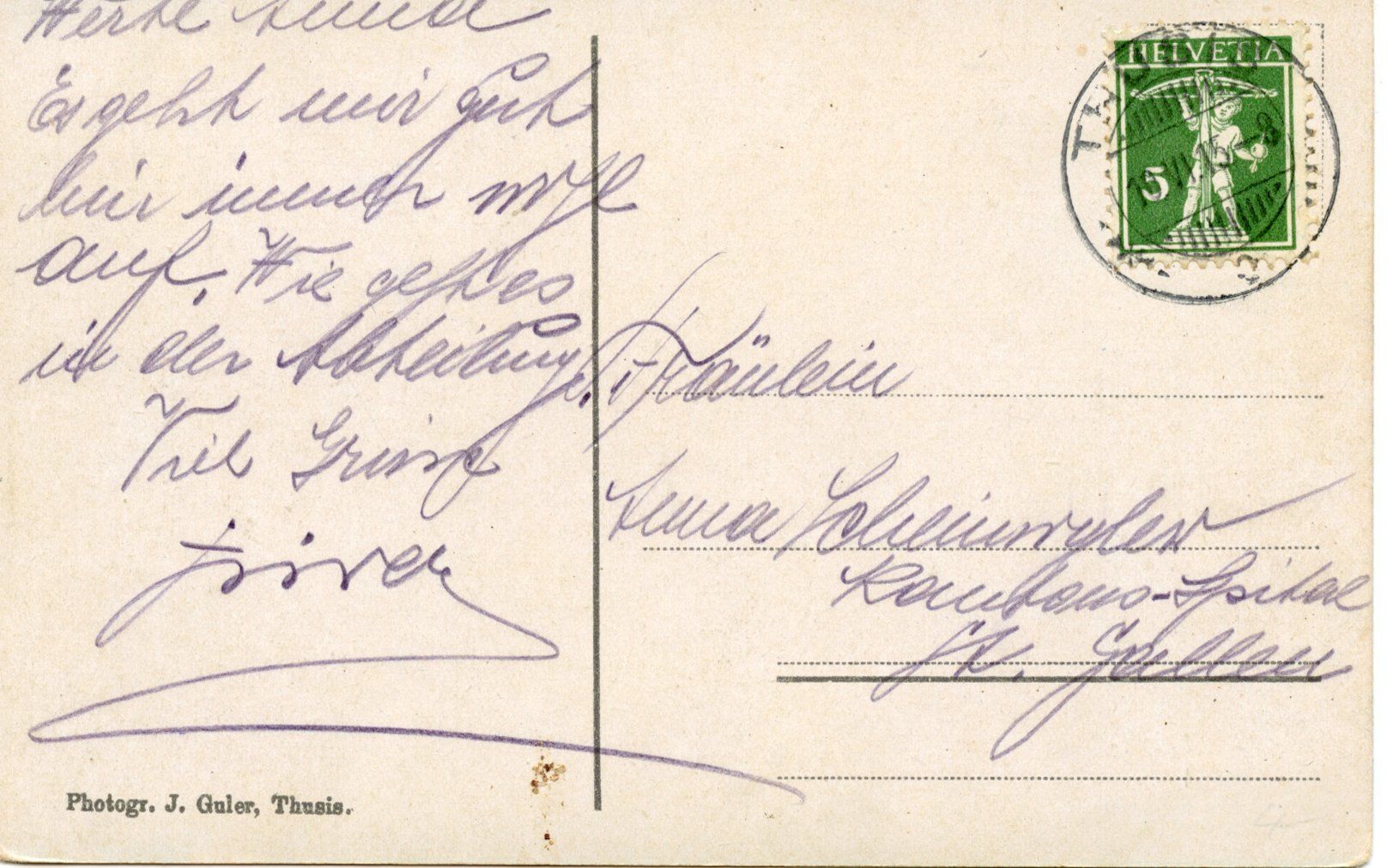 Cartes postales: AK Thusis – D'occasion à Ruggell par spalkur42 1