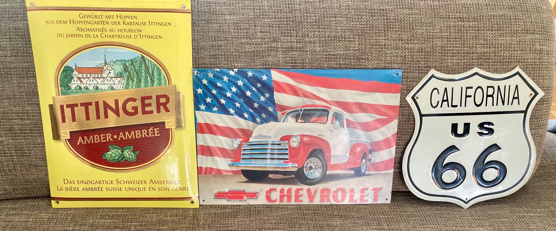 Insegne: Blechschilder: Ittinger, Route 66, Chevrolet – Usato da Oberengstringen venduto da Start2013 4