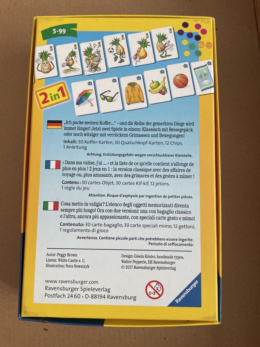 Ravensburger Spiele: Quatsch Koffer packen Ravensburger – Gebraucht aus Vordemwald von Youko 2