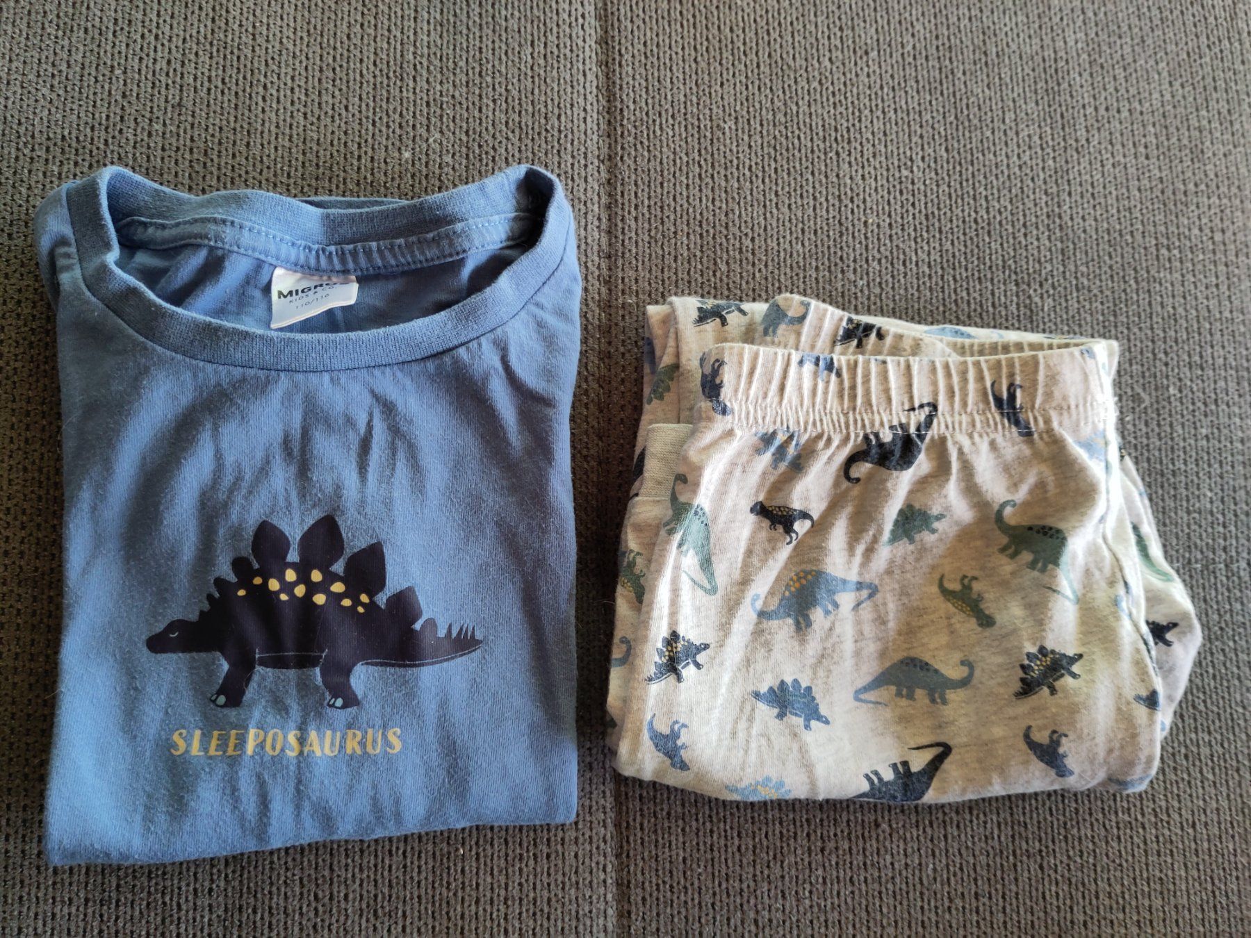 Migros Pigiama & Simili: Pyjama Dino lang 110/116 Baumwolle – Usato da Romont FR venduto da may_x6gf